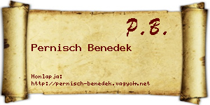 Pernisch Benedek névjegykártya